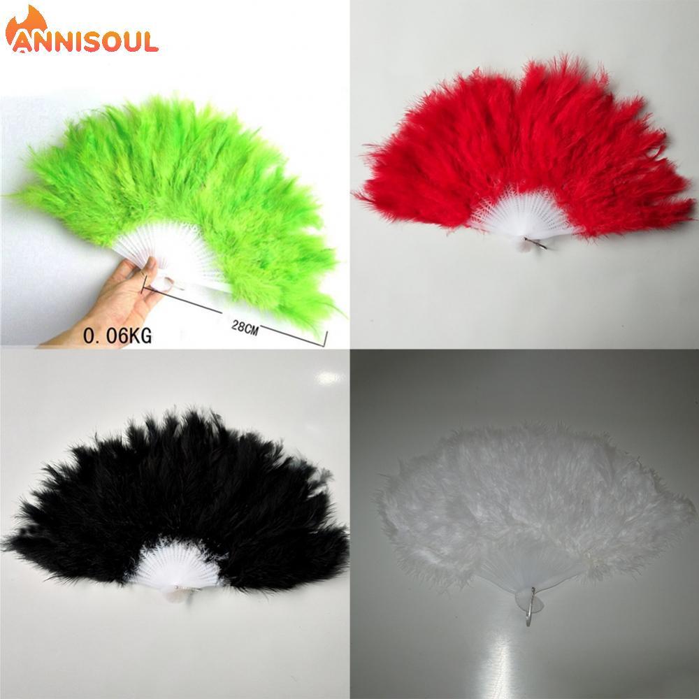 [NISO]Elegant Handheld Feather Fan for Wedding Dress Perfect for Bridal Style