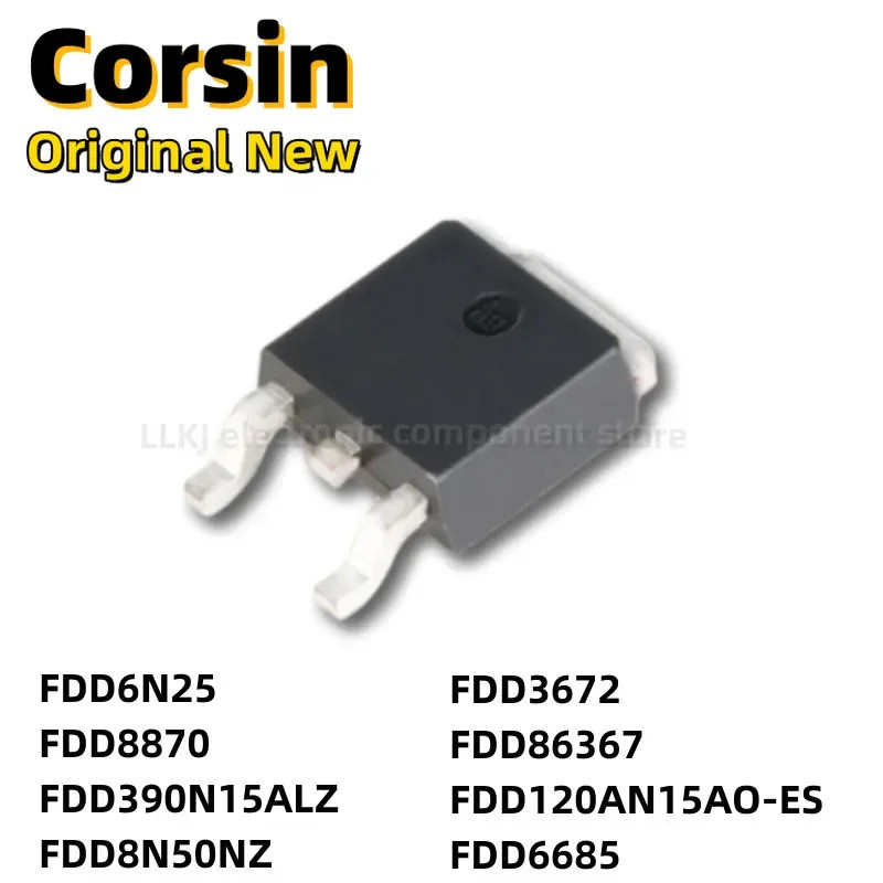 5 CÁI FDD6N25 FDD8870 FDD390N15ALZ FDD8N50NZ FDD3672 FDD86367 FDD120AN15AO-ES FDD6685 TO252 MOS Fet 
