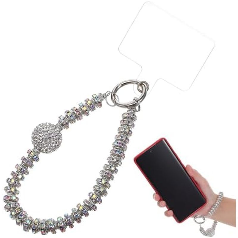KESYOO Phone Charm Bead Phone Wrist Strap Case Charm Rhinestone Cell Cell Chain Bracelet Strap Chain