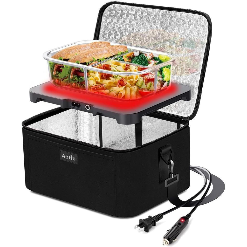 Lò nướng di động Aotto, Hộp cơm điện Máy sưởi thực phẩm - Máy sưởi thực phẩm ô tô 3 trong 1 12V / 24