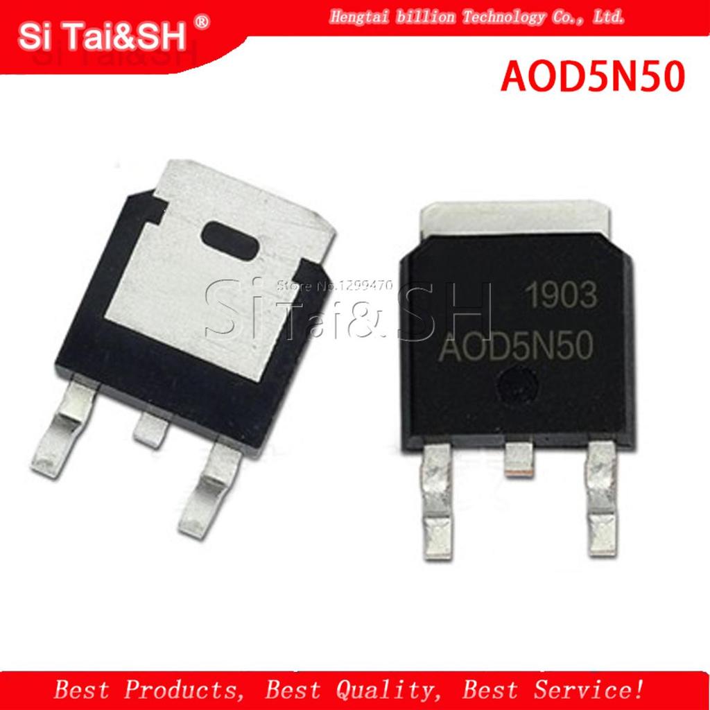 Bộ 10 chip 5N50 D5N50 AOD5N50 TO-252 mới 100%