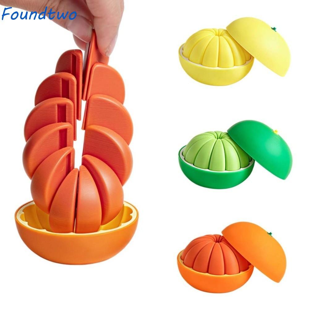 FOUNDTWO 3D In Cam, Mô Hình Trái Cây Đồ Chơi Giải Nén Cam Nhựa PLA, Bóng Biến Dạng Sáng Tạo Đồ Trang