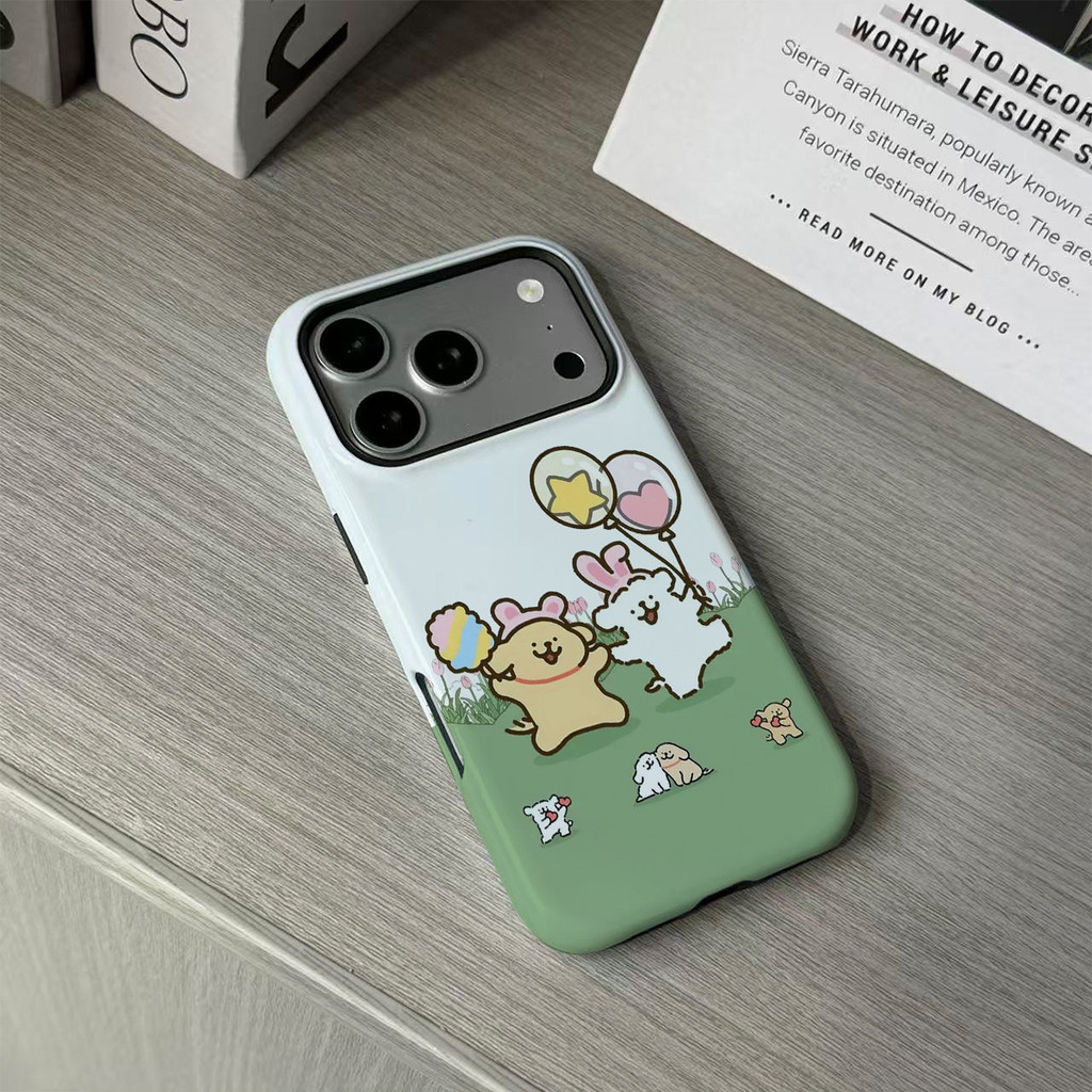Ốp lưng mờ nối trên và dưới cổ điển 2 trong 1 cho iPhone17 Pro Max iPhone16 Pro Max iPhone15 Pro Max