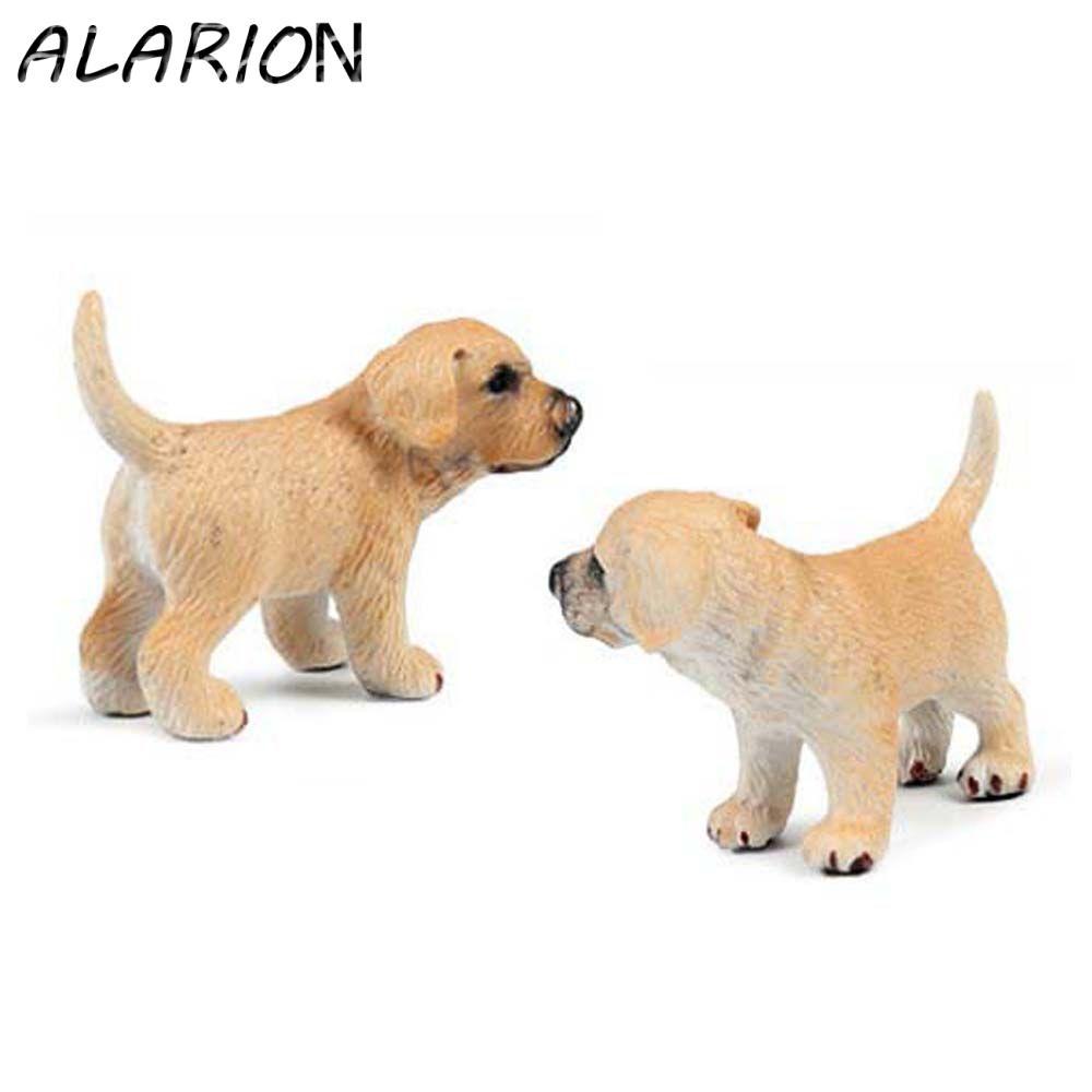 ALARION Mô Hình Động Vật Quà Tặng Thủ Công Mô Phỏng Chó Phụ Kiện Trang Trại Pug Chó Tượng Nhỏ