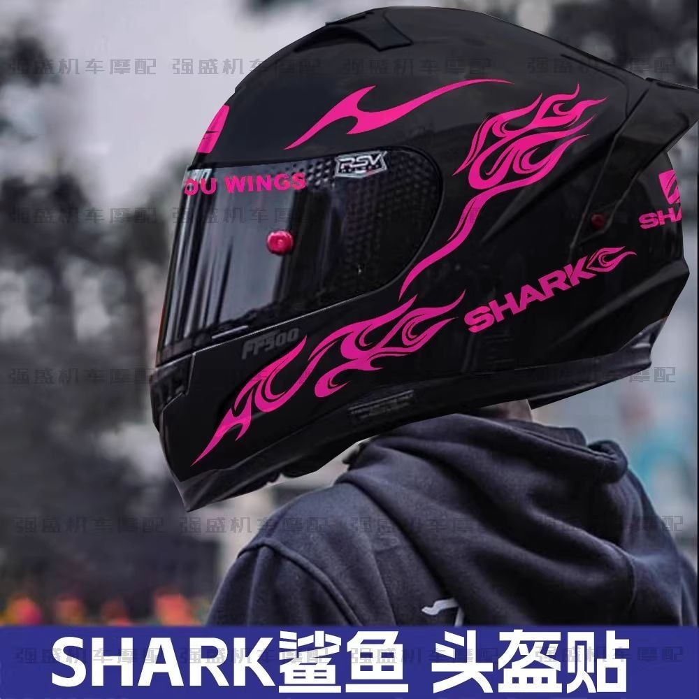 Thích Hợp Cho Xe Máy Mũ Bảo Hiểm SHARK SHARK Dán Full Mũ Bảo Hiểm Đề Can In Hình Dán Trang Trí Chống