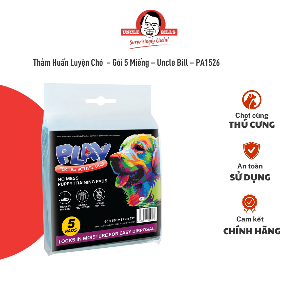 Thảm Huấn Luyện Chó  – Gói 5 Miếng – Uncle Bill – PA1526
