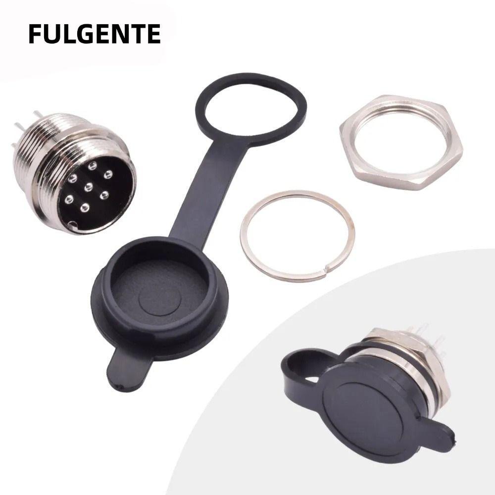 Nắp chống bụi FULGENTE GX12 GX16 GX20, Vỏ ổ cắm tròn hàng không nhẹ chống nước, Vỏ đầu nối cáp hàn c