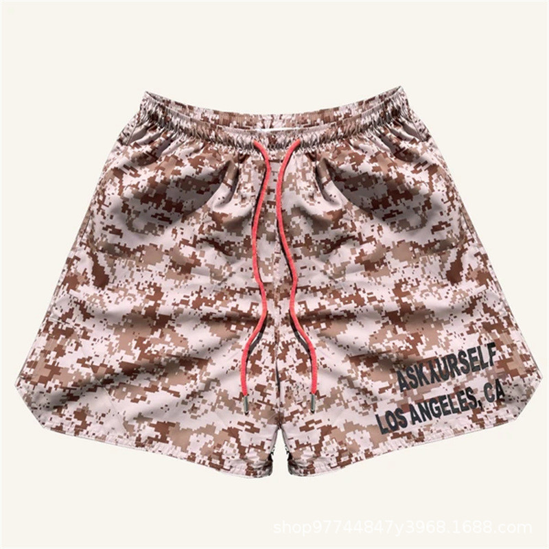 5AUX ASK Type FOG High street casual loose sports camouflage shorts for men in summer