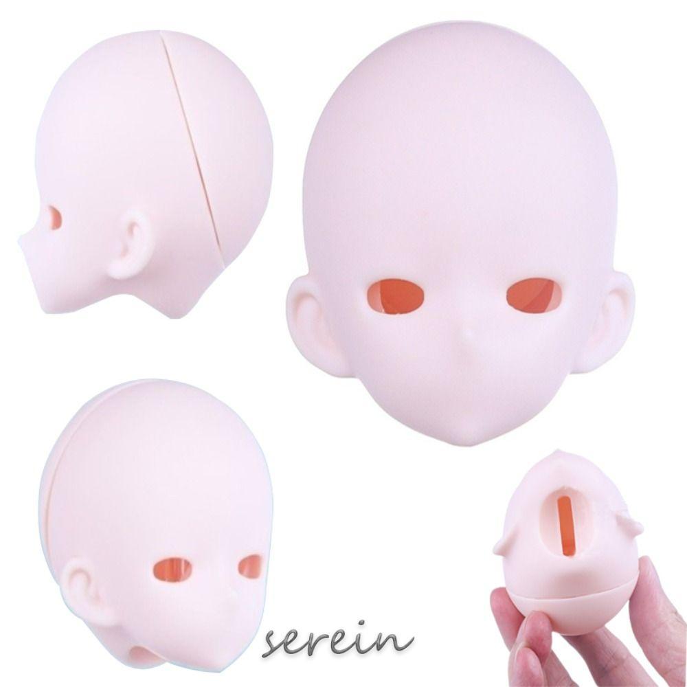 SEREIN 1 / 4 BJD Anime Headsculpting, Đầu Bé Bjd Phong Cách Anime Mở, Không Trang Điểm Da Trắng PVC 