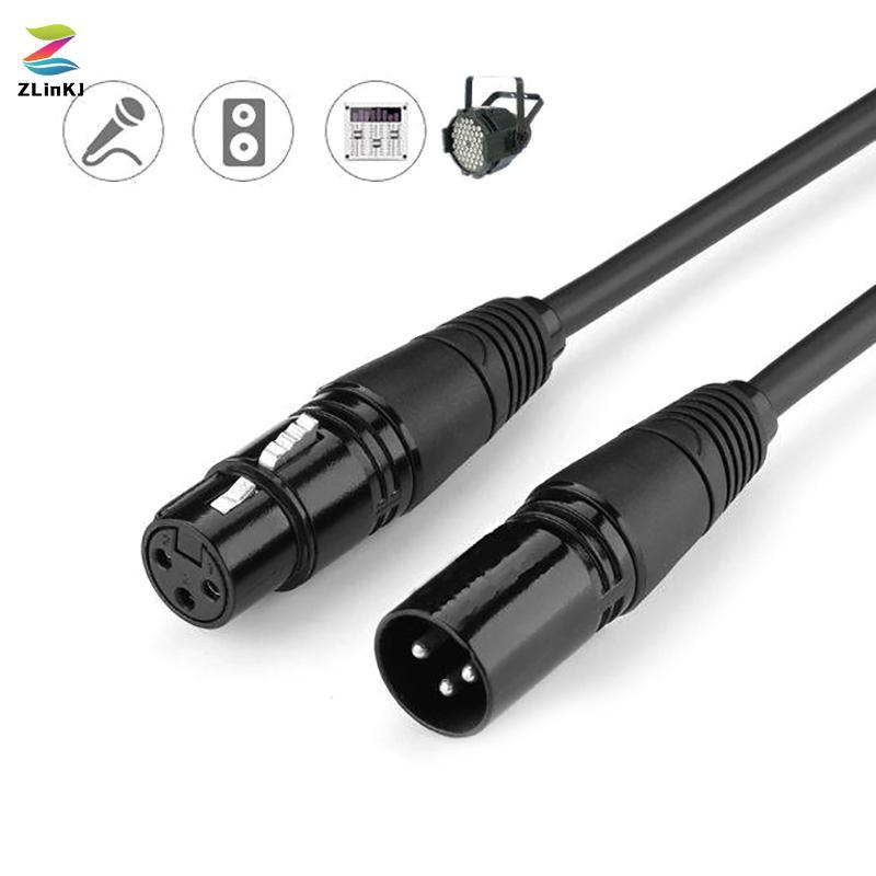 ZLinKJ DMX 3-PIN DMX512 Cáp Nam Đến Nữ LED PAR Đèn Sân Khấu DMX Dây Tín Hiệu Dj Thiết Bị DMX512 Dòng