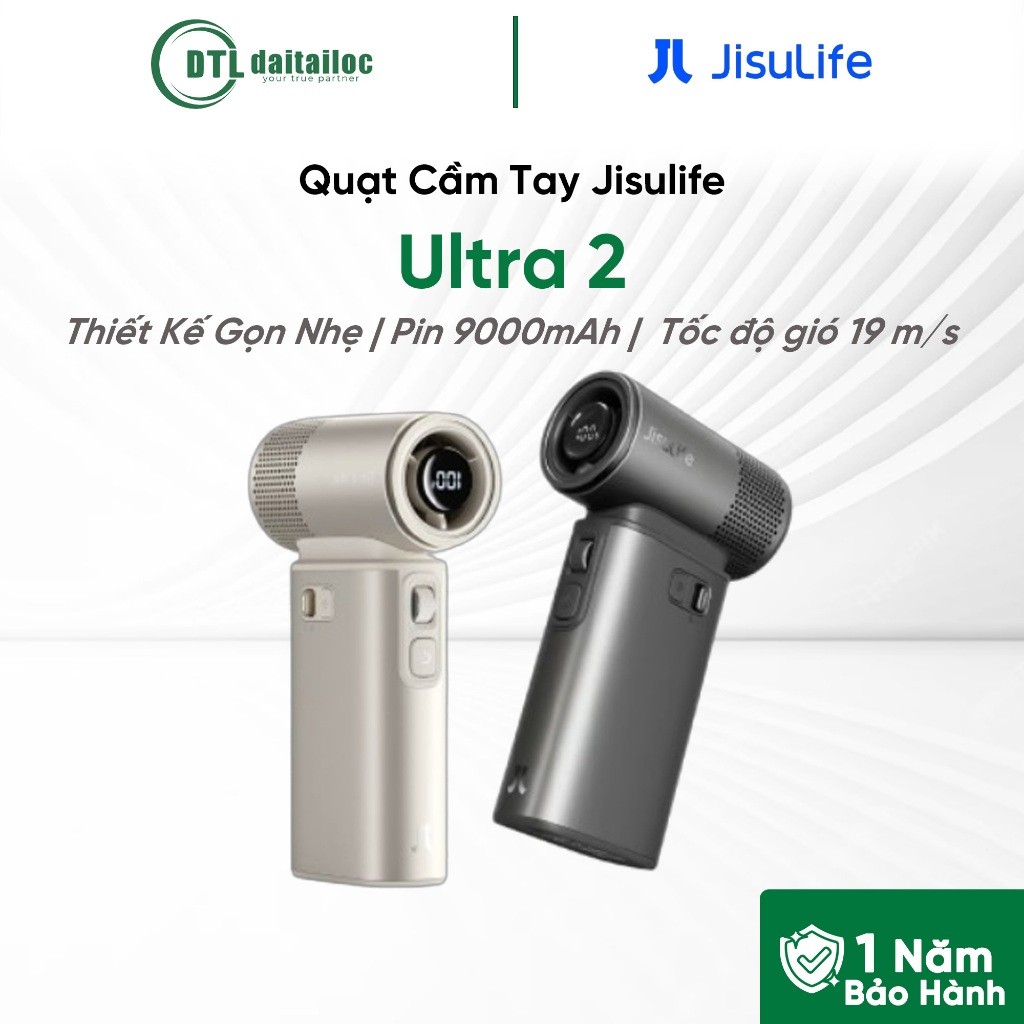 Quạt Cầm Tay Jisulife Cao Cấp Ultra 2 9000mAh | Chính hãng | Bảo hành 12 tháng