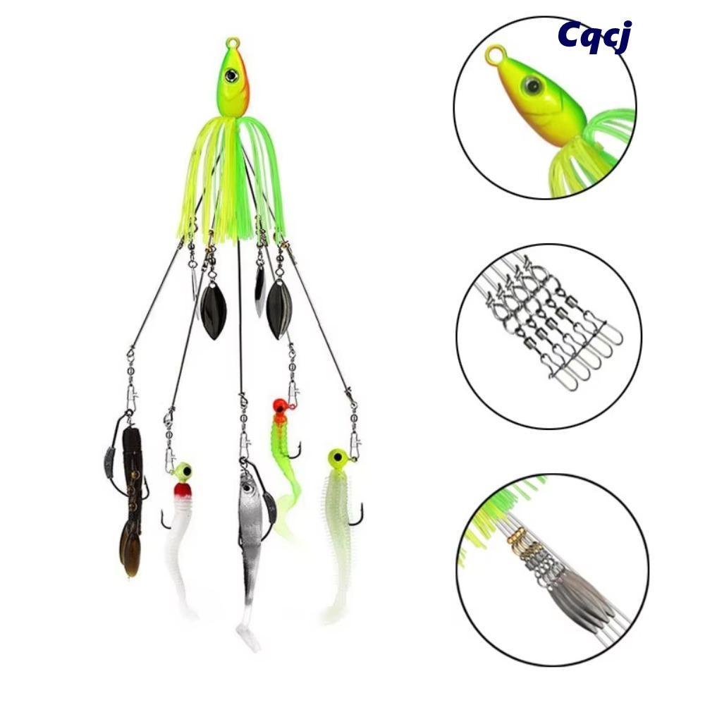 CQCJ Alabama Rig Mồi Câu Cá, Bơi Spinner Mềm Swimbait, Thìa Mềm Swimbait Jigging Biển Mồi Câu Cá Bộ