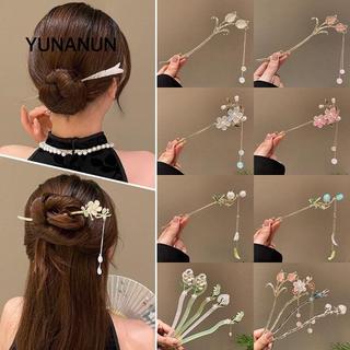 Yunanun 1 Kẹp Tóc Trung Quốc Cổ Đại, Với Tua Rua Kẹp Tóc Tóc, Truyền Thống Hanfu Phong Cách Trung Hoa Chèn Tóc