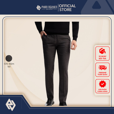 Quần âu nam Phan Nguyễn, chất liệu cao cấp, mềm mại, thoáng mát, bền chắc, form slim fit QVL.923