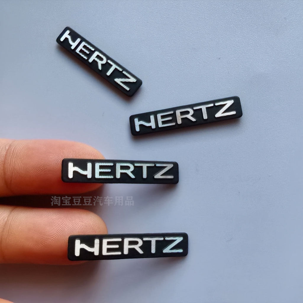 Thích hợp cho âm thanh ô tô Âm thanh thương mại Nhãn dán kim loại logo hertz hertz Nhãn dán âm thanh