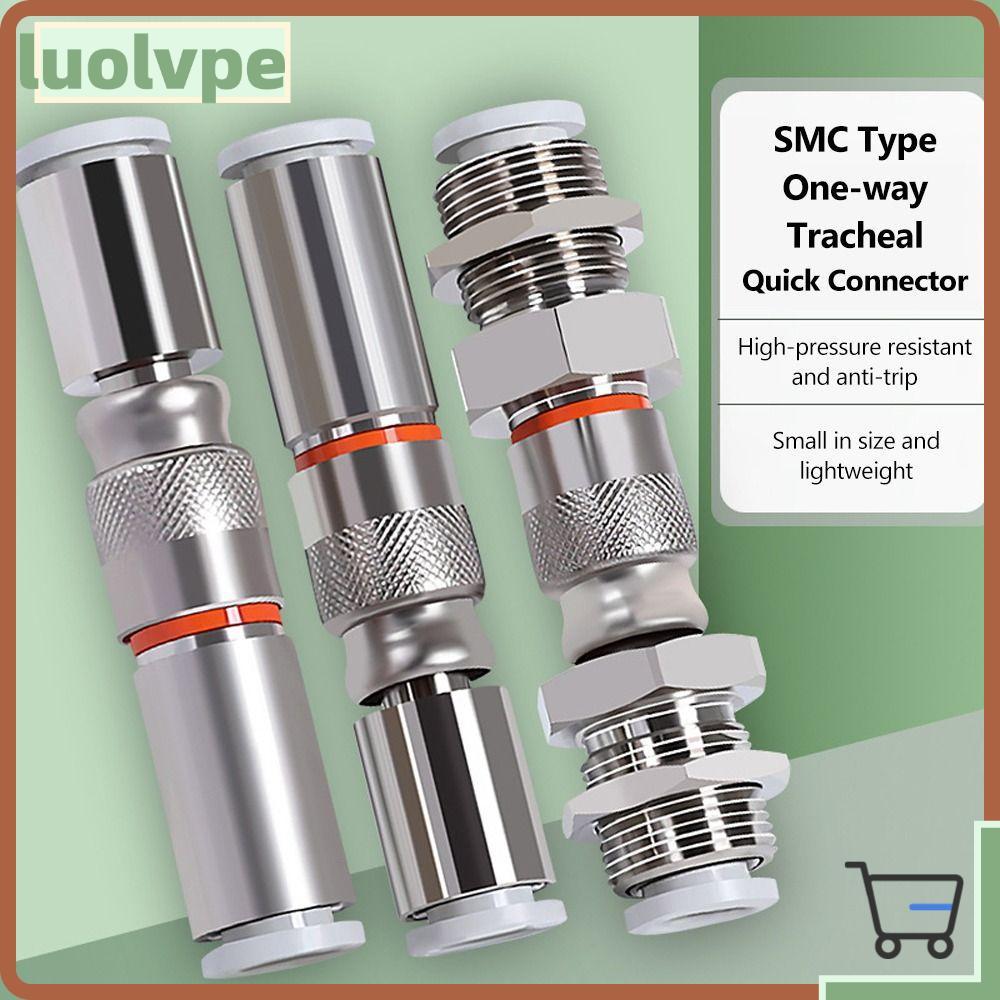 LUOLVUO 1 Cái Đầu nối nhanh khí quản, KK2P / KK2S-04H-06H-04E-06E-06E Khớp nối nhanh một chiều, Lắp 