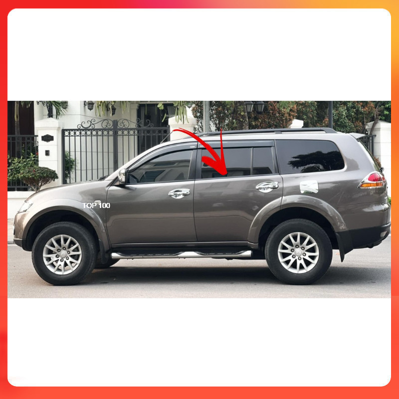 ☘️PAJERO☘️Ốp chỉ kính xe hơi mitsubishi Pajero sport 2008-2009-2010-2011-2012-2013-2014-2015-2016