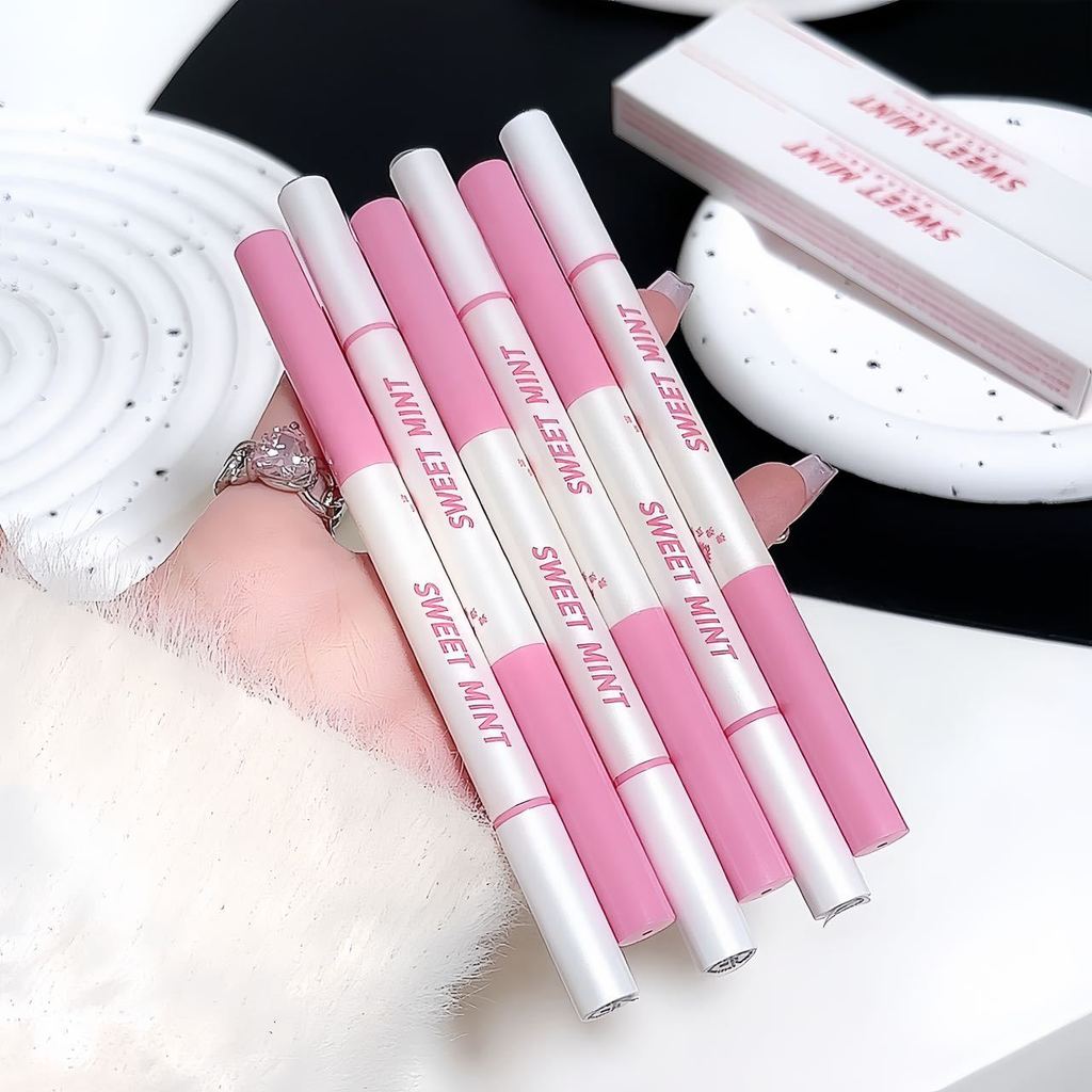 Sweetmint Elastic Double-Headed Lying Silkworm Pen Lying Silkworm Shadow + Highlighting Brightening 