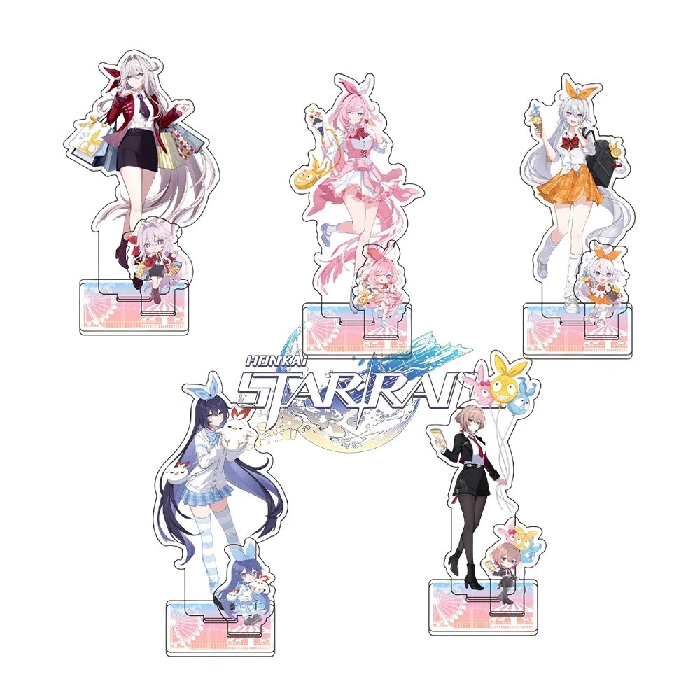 Standee anime Honkai Star Rail mô hình mica nhân vật Firefly Robin Kafka Seele trang trí bàn học quà