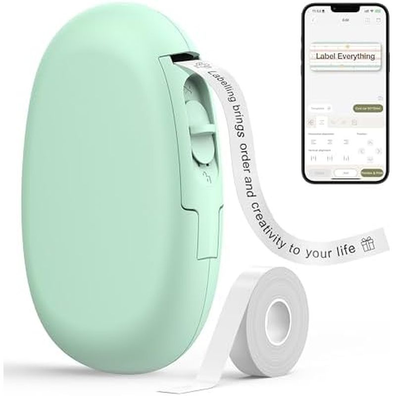 SUPVAN E10 Bluetooth Label Maker Machine with Tape, Continuous Waterproof Label, Versatile App with 