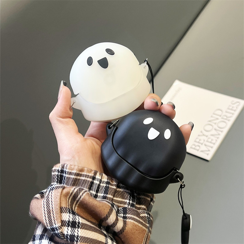 Ốp Lưng Cho Soundcore Của Anker Liberty 4 NC Tai Nghe Không Dây Silicon Hoạt Hình Ma Tai Nghe Sạc Ch