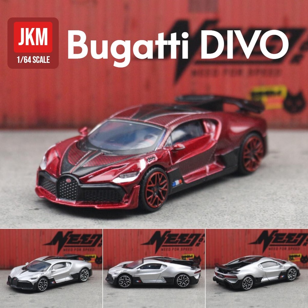 [Xe mô hình] Hợp kim JKM Mô hình thu nhỏ 1: 64 Bugatti Divo Supercar Bộ sưu tập đồ chơi trang trí tr
