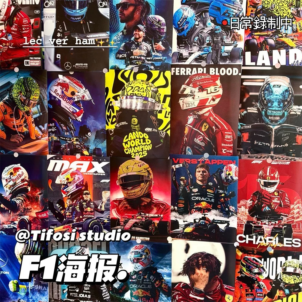 F1 Racer Poster Khóa & Khóa Lao Han Panzi Russell Phòng American Retro Sticker