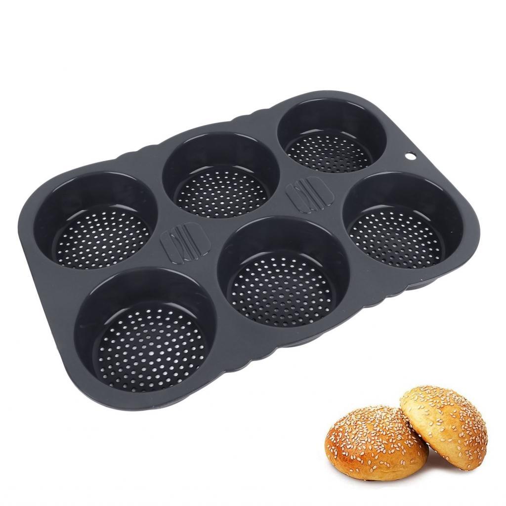 doperfect1-VN-SIP-TW Aumotop 6 khoang Khuôn bánh hamburger silicone có thể gập lại cho nhà bếp Phạm 