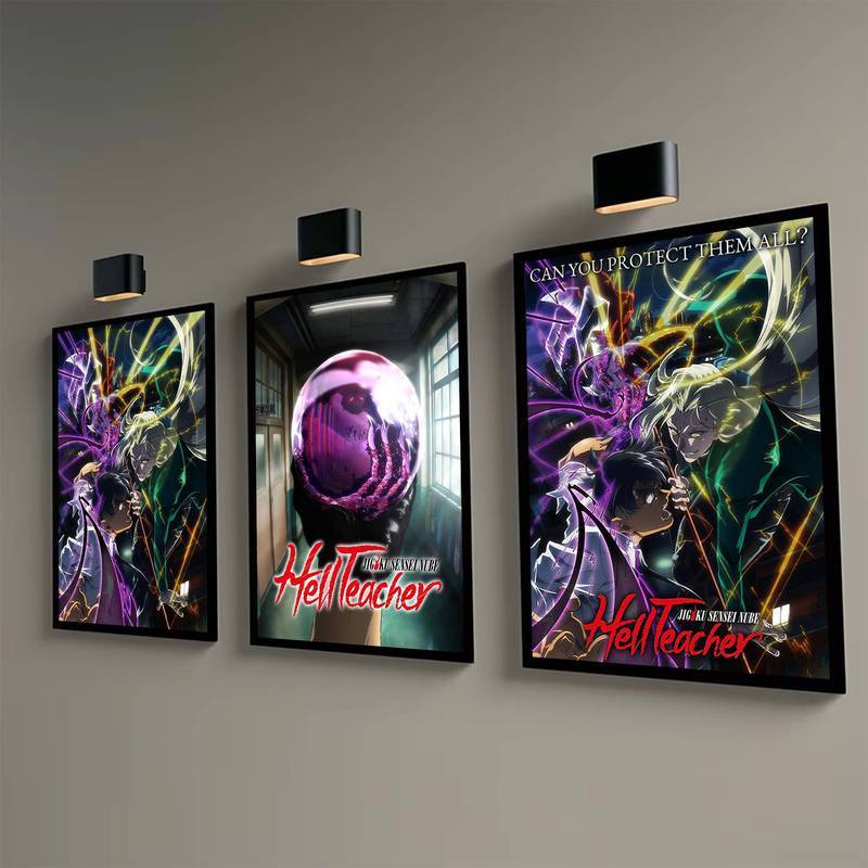 Anime Nhật Bản Địa Ngục Giáo Viên Canvas In Manga Poster Trang Trí Phòng