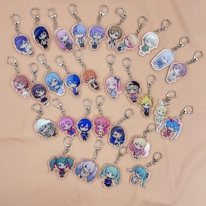 Anime PJSK Project Sekai Colorful Stage Len Rin Character SD Cosplay Keychain Bag Pendant Acrylic