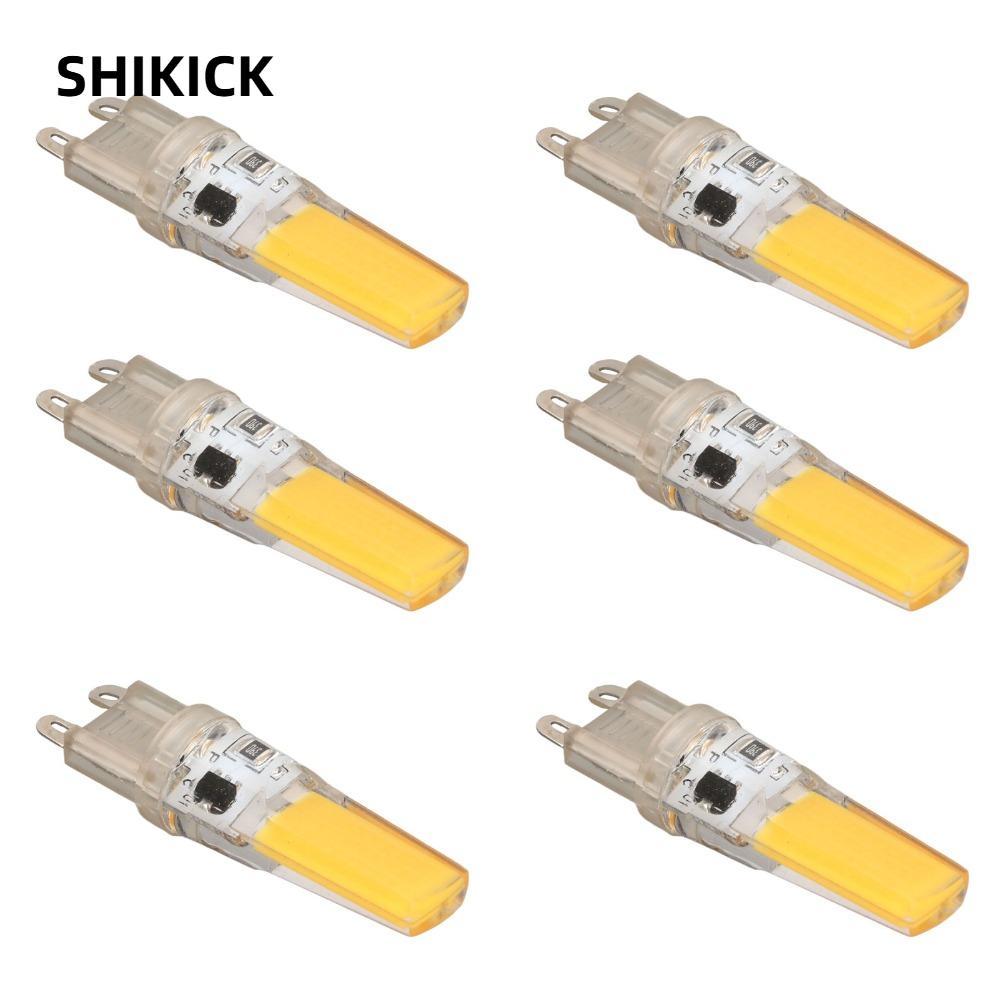 SHIKICK 6 Đèn LED Bi Pin, Đèn LED 5W COB G9, Đèn trần thay thế 6500K 3000K 220V G9