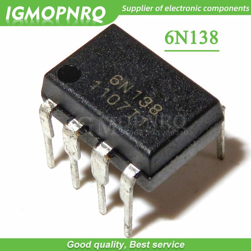 10 CÁI 6N138 DIP8 Bộ ghép quang điện DIP mới và nguyên bản