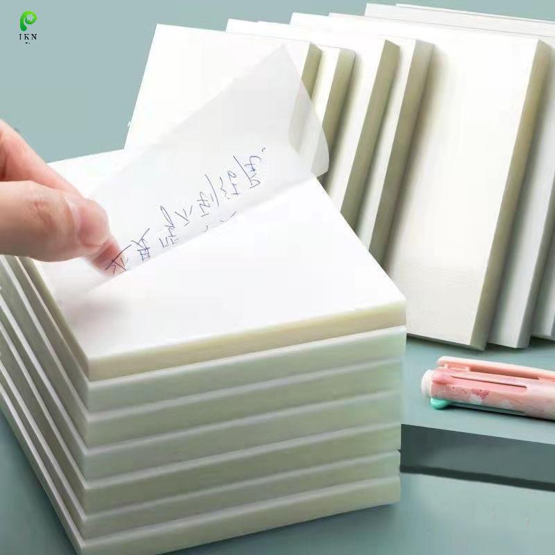 [ikn] 50 Tờ Sáng Tạo PET Trong Suốt Stiy Notes Quan Điểm Chống Thấm Nước Stiy Notes Sinh Viên Văn Ph