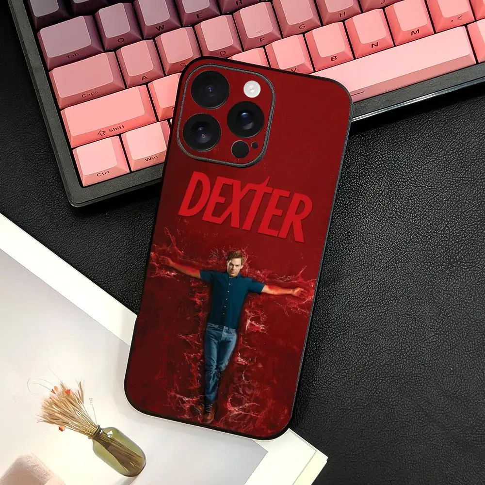 TP-2 TV D-Dexter Morgan Ốp Lưng Điện Thoại IPhone 17 16 15 14 13 12 11 Pro Max Plus Mini Đen Mờ Vỏ M