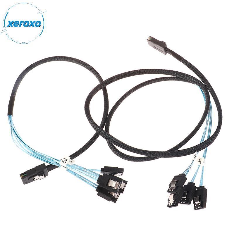 Cáp Xeroxoxk SAS SATA Mini-SAS SFF-8087 Đến 4 Cáp SATA Mini SAS 4i SFF8087 36P Đến 4 Cáp SATA 7P 12G
