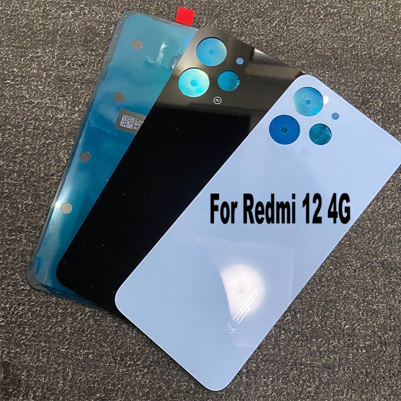 Mới Cho Xiaomi Redmi 12 4G Mặt Sau Pin Nhà Ở Bảng Kính Cửa Sau 23053RN02A 23053RN02Y