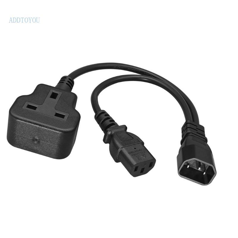 IEC60320 C14 To C13+UK Socket Splitter Power Cord For Server Rack 3x0 75mm²Wire