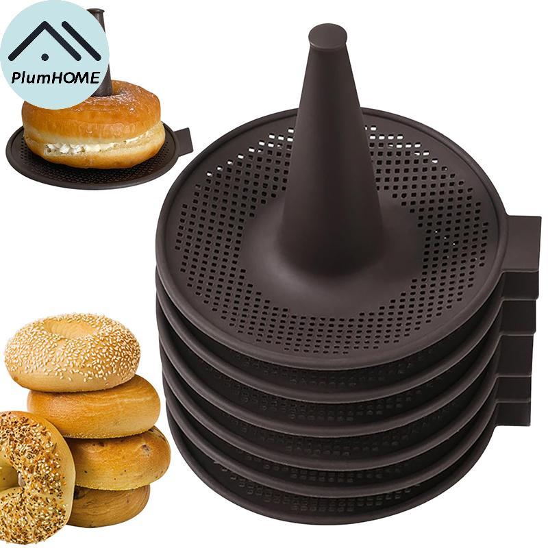 PlumHOME 3 / 6 Bộ Chảo Silicon Donut Bộ Khuôn Bagel Bộ Khuôn Bánh Ngọt DIY Hình Conical Khuôn Silico