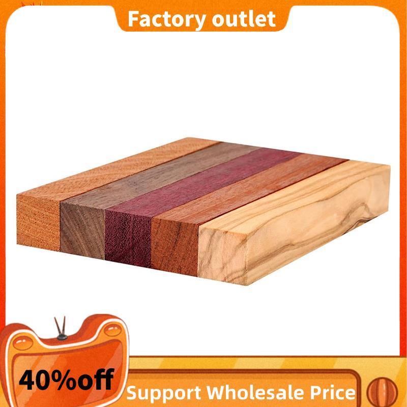 5 Miếng Exotic-Wood Pen Blanks Pen Turning Supplies DIY Crafts Pen Turning Kit cho DIY Crafts, 5 X 3
