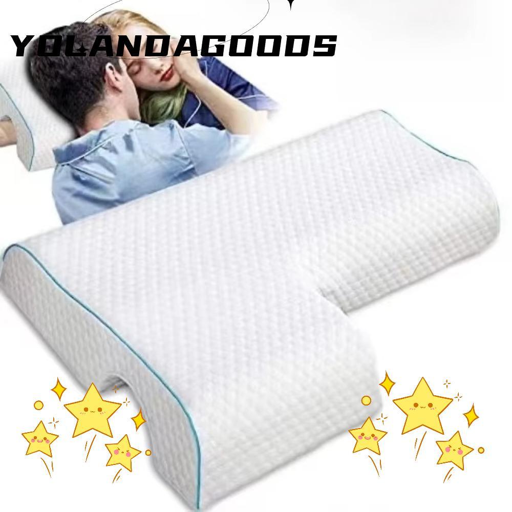 Gối đôi YOLA, Gối ngủ chỉnh hình tay không áp lực cho cặp đôi, Quà tặng Miếng bọt biển nhớ Gối đôi n