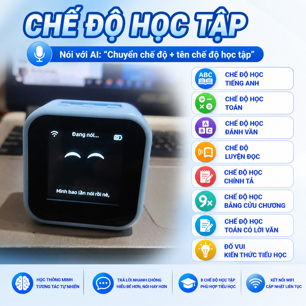 Xiaozhi AI bản đầy đủ tiếng Việt, chatbot học tiếng Anh, phát nhạc Việt,  tin tức online