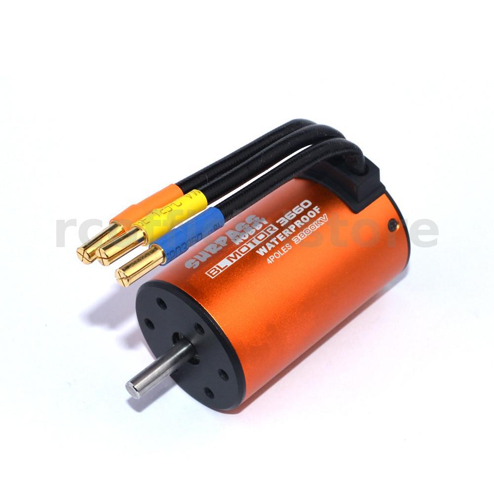 Vượt qua Sở thích 3660 Động cơ chống nước không chổi than 3300 / 3800kv cho phụ tùng xe hơi RC 1 / 1