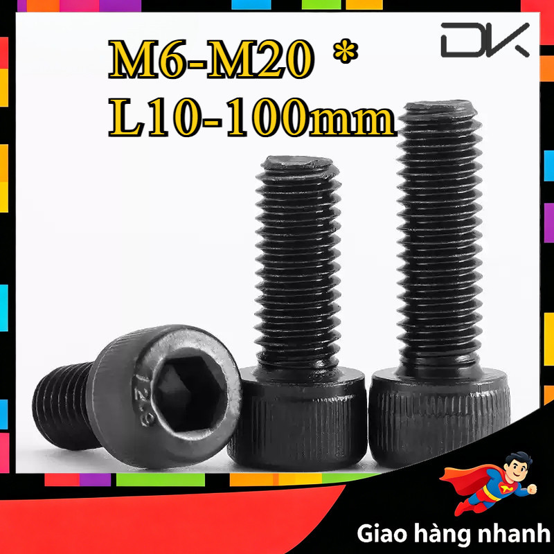 Bulong lục giác đầu trụ Cấp 12.9 Cường Độ Cao ren bước mịn/ren bước nhỏ M6 / M8 / M10 / M12 / M14 / 