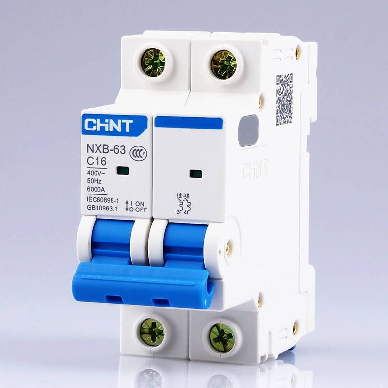 FZCHNT CHINT MCB NXB-63 2P AC MCB C Đường cong 400V 10A 16A 20A 25A 32A 40A 63A Bộ ngắt mạch Mini DZ
