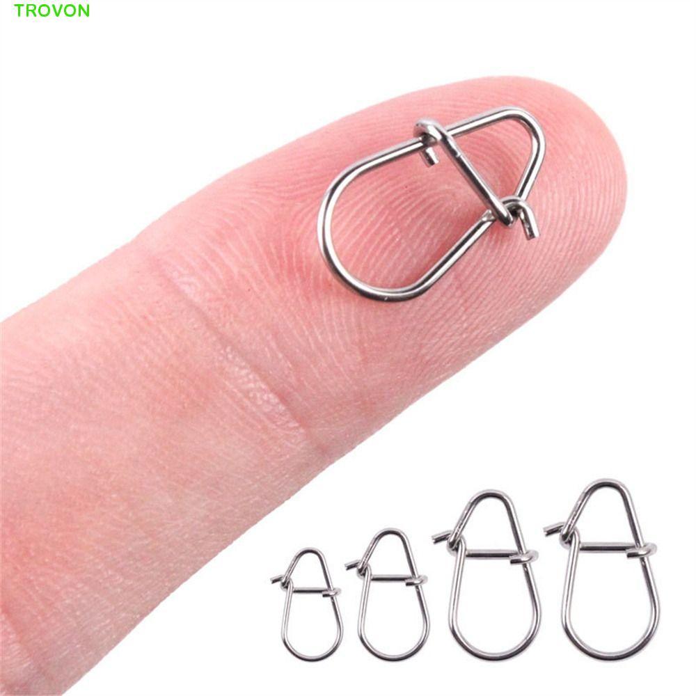 TROVON Mồi Câu Cá Kết Nối Khóa Snap Kết Nối Pesca Phụ Kiện Thép Không Gỉ 00 # -3 # Cá Dụng Cụ Câu Cá