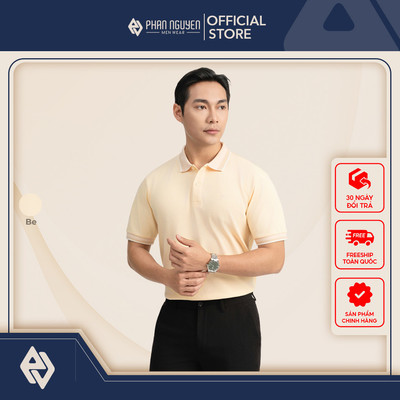 Áo polo nam Phan Nguyễn, chất liệu cotton cao cấp, mềm mại, form regular fit thoải mái APC.335