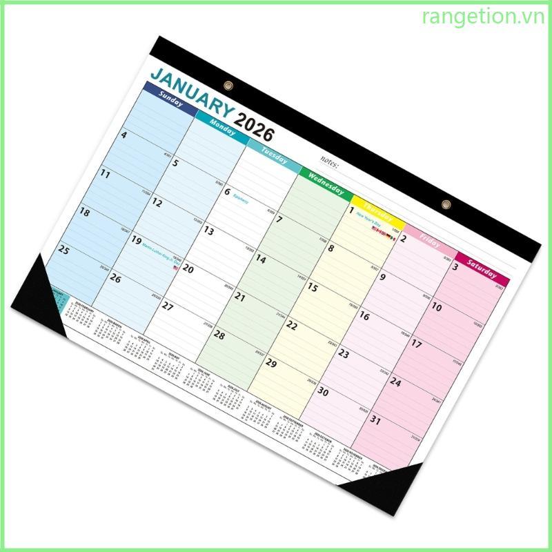 RAN 2026-2027 Lịch treo tường Lịch hàng tháng Jan 2026 đến tháng 6 2027 cho gia đình