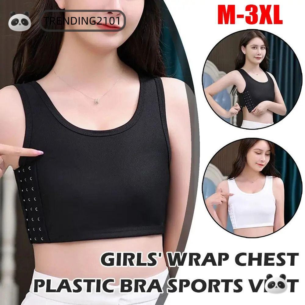 TRENDING 1 Cái Áo Tank, Đồng Tính Nữ Tomboy Corset Ngực Shaper, Áo Vest Phẳng Quần Lót Ngực M-3XL Ch