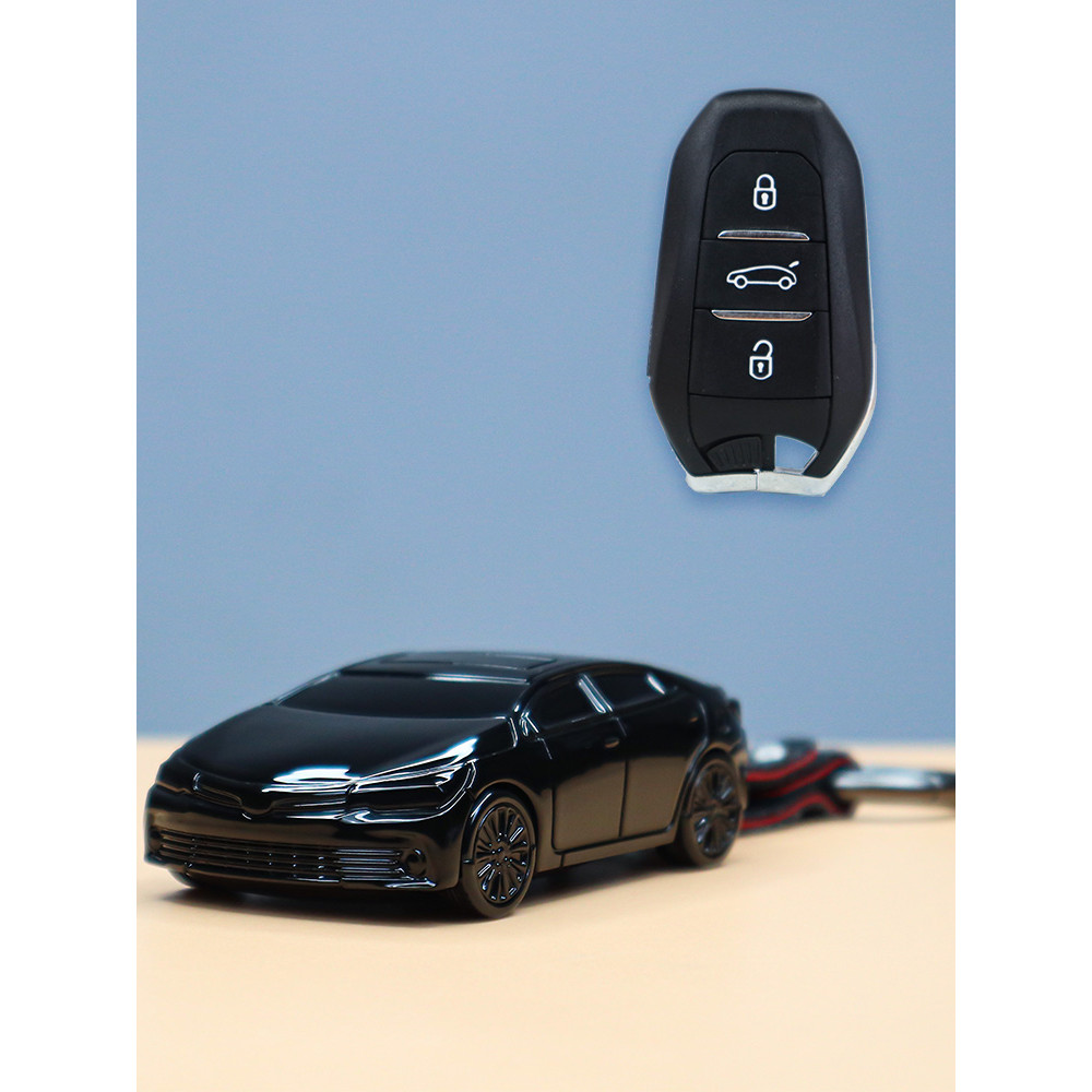 Thích hợp cho Peugeot 408 / 508 / 2008 / 4008 Logo 5008 Túi đựng chìa khóa ô tô Mô hình ô tô Khóa vỏ