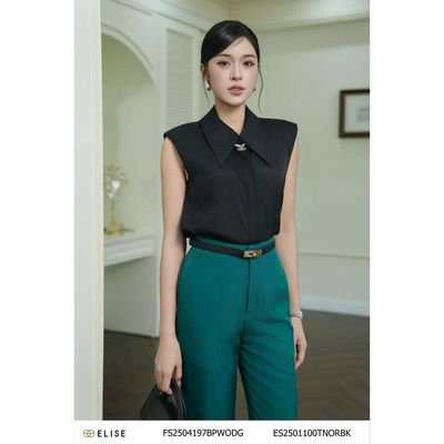 Áo Sơ mi sát nách đệm vai thiết kế Elise ES2501100TNORBK